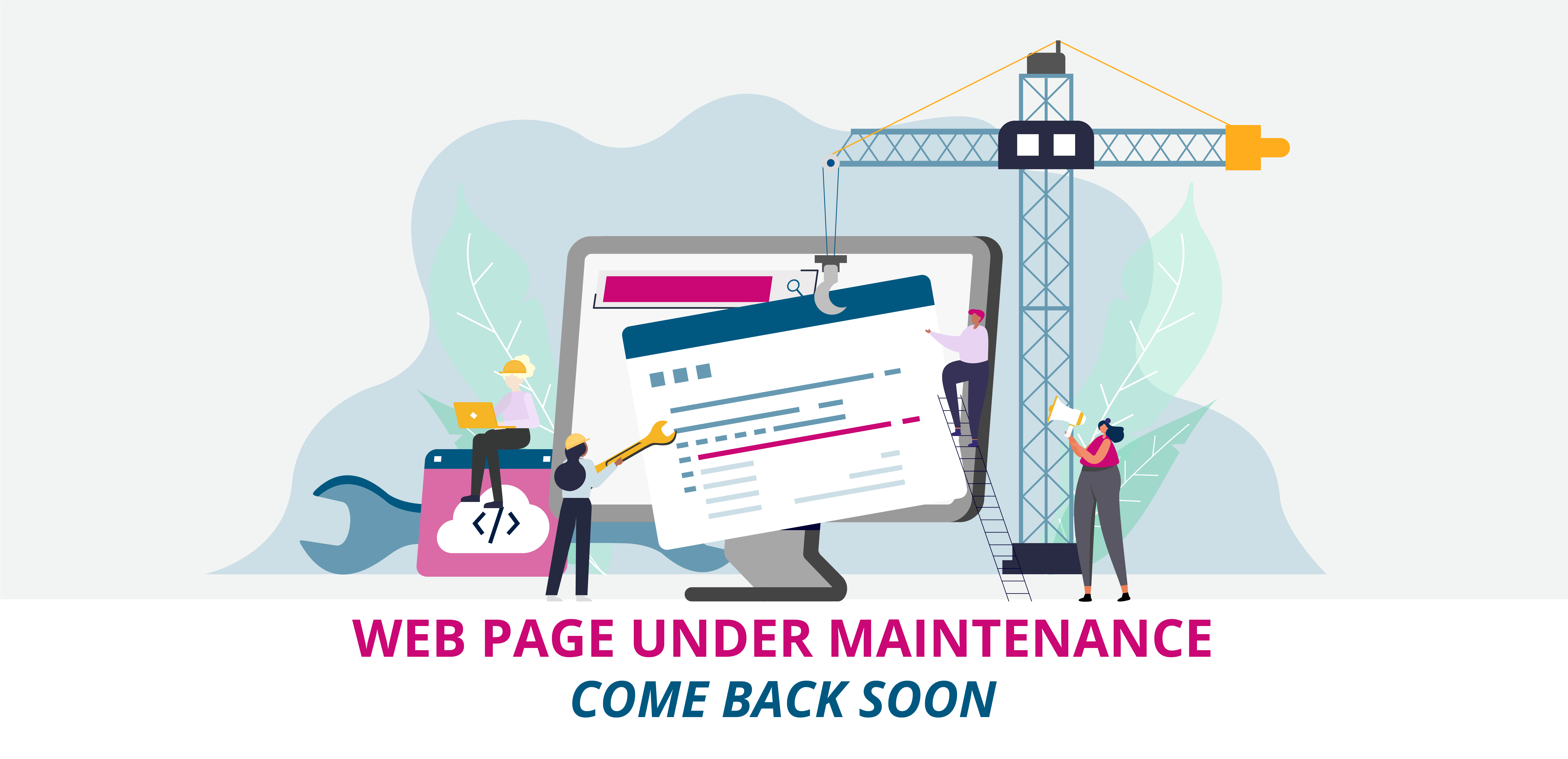 Web page under maintenance