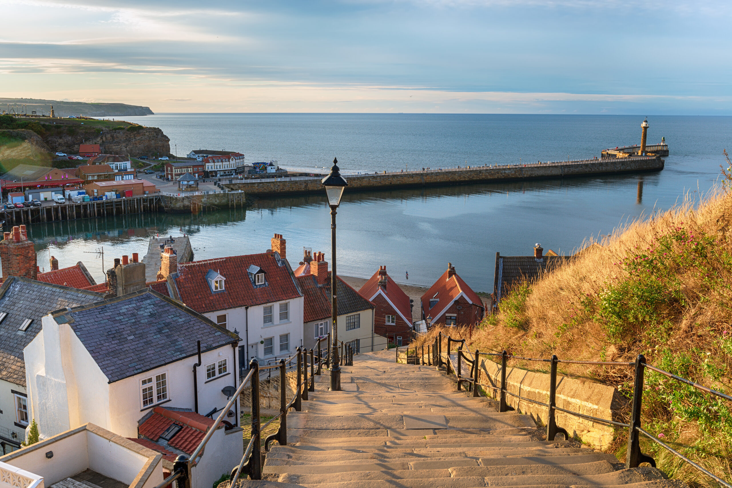 The 199 Steps at Whitby on the North Yorkshire coastline
