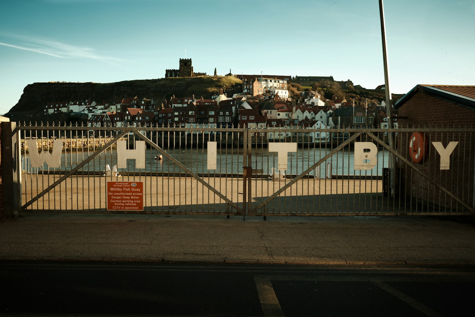Houses above the harbour at Whitby Houses above the harbour at Whitby
